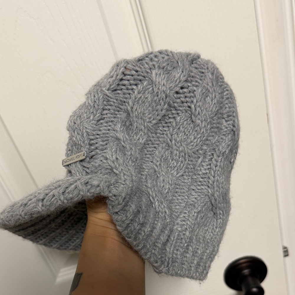 Michael Kors Light Gray Knit Cap